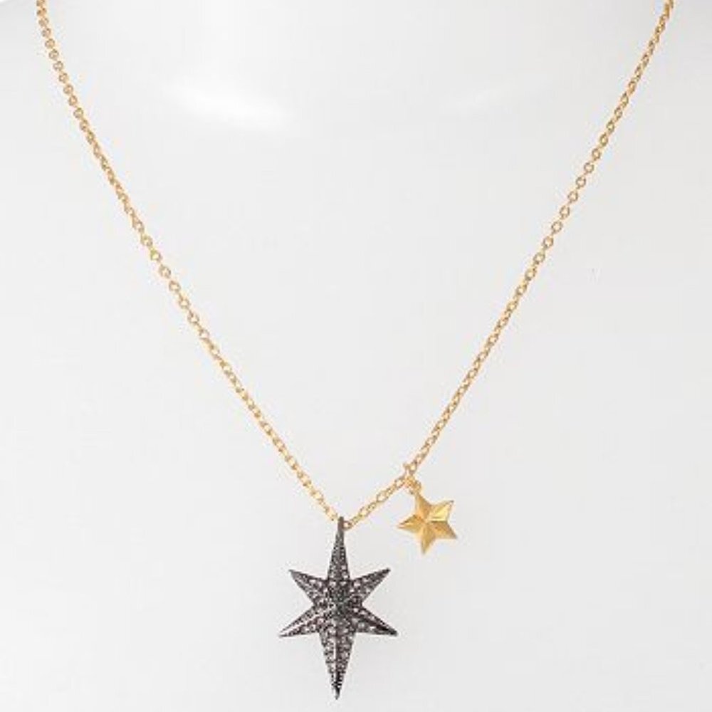 ALLSAINTS Celestial Charm Double Star Pendant Necklace